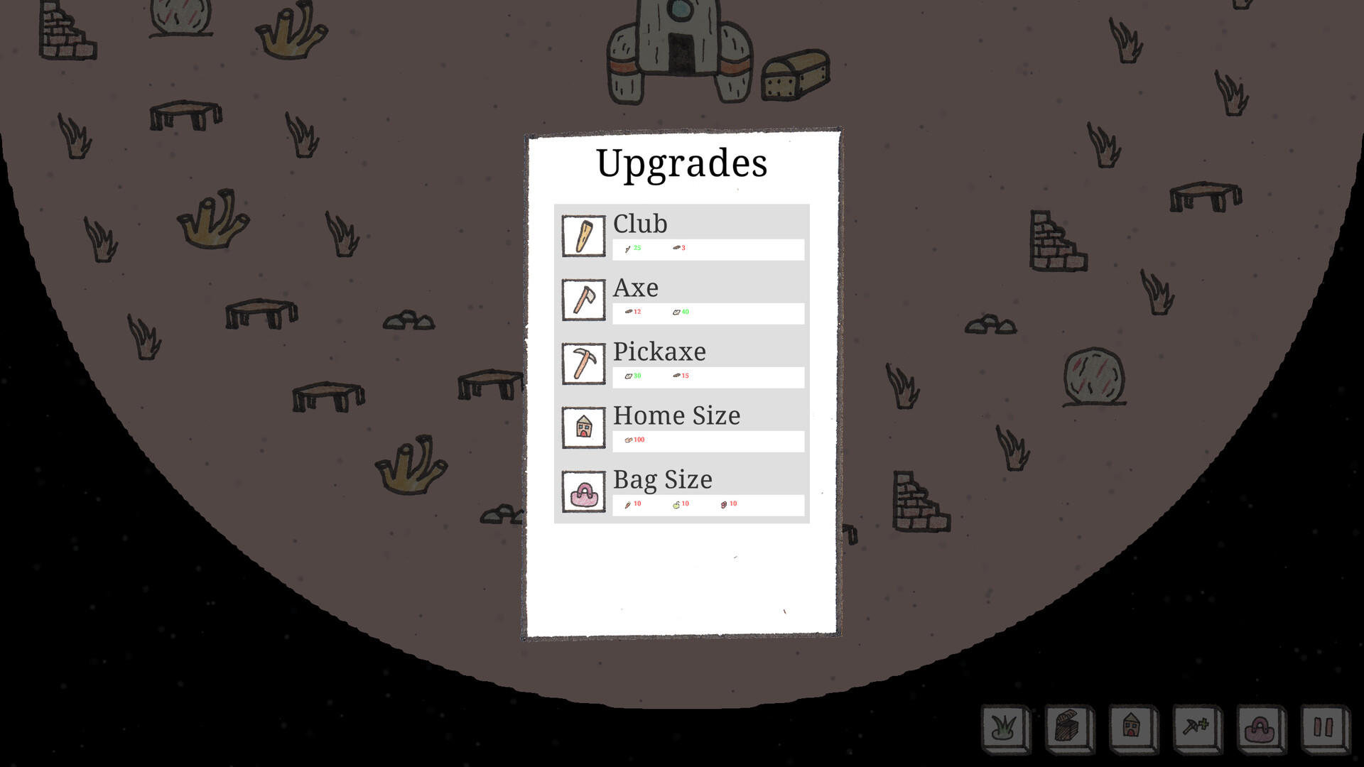 Worldcrusher - a survival clicker game Game Screenshot