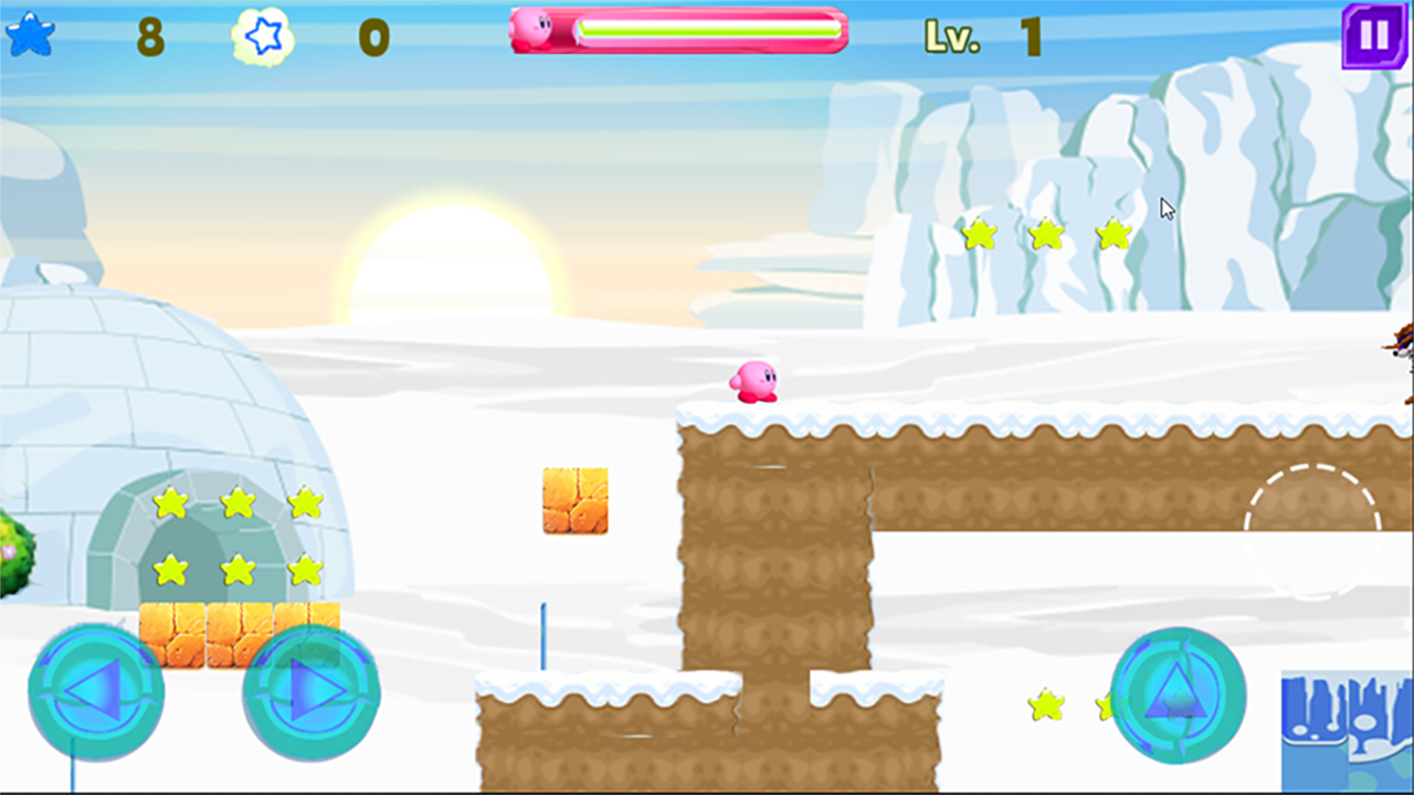 Ice Kirby Adventure Game Screenshot
