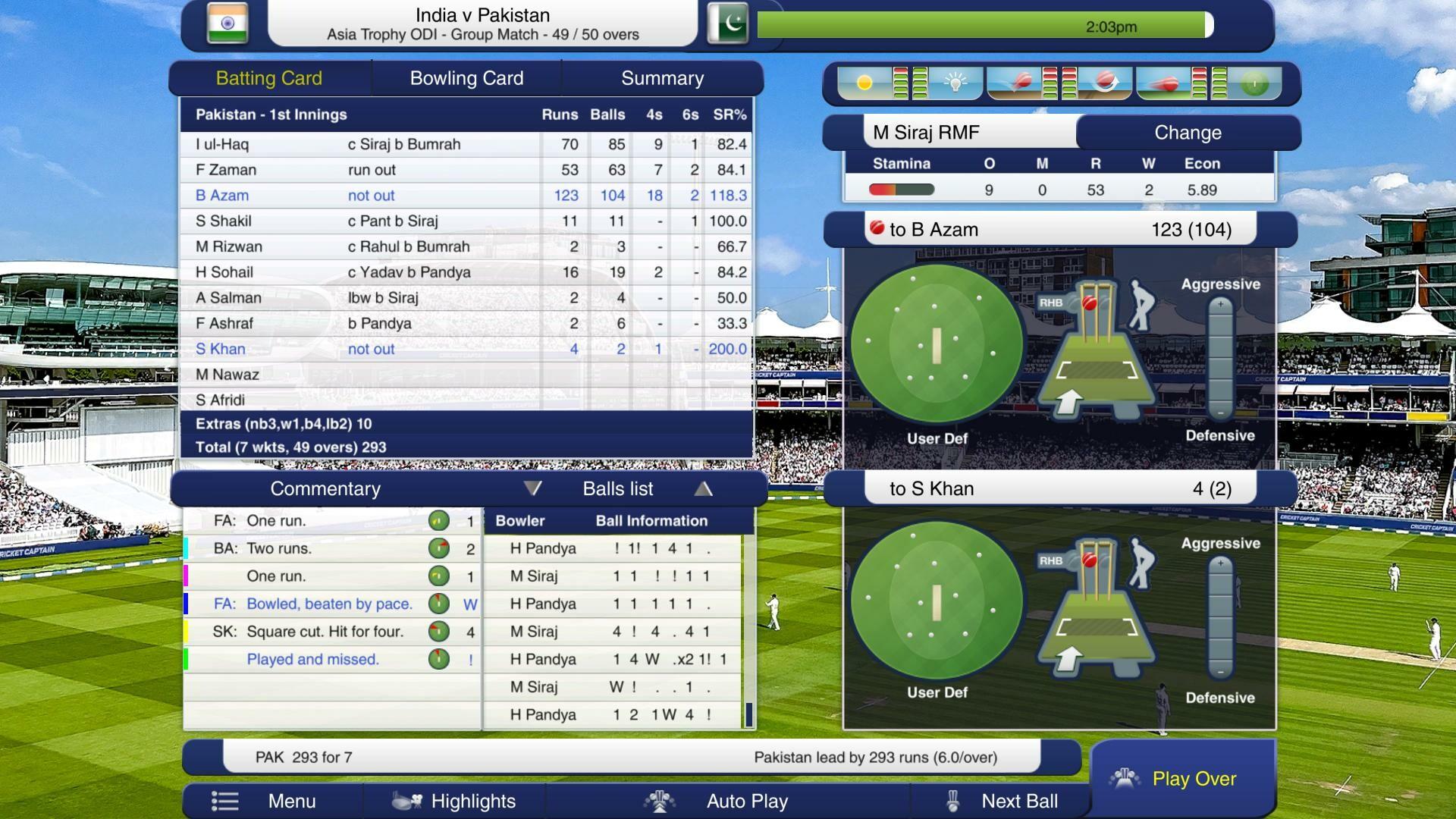 Cuplikan Layar Game Cricket Captain 2023