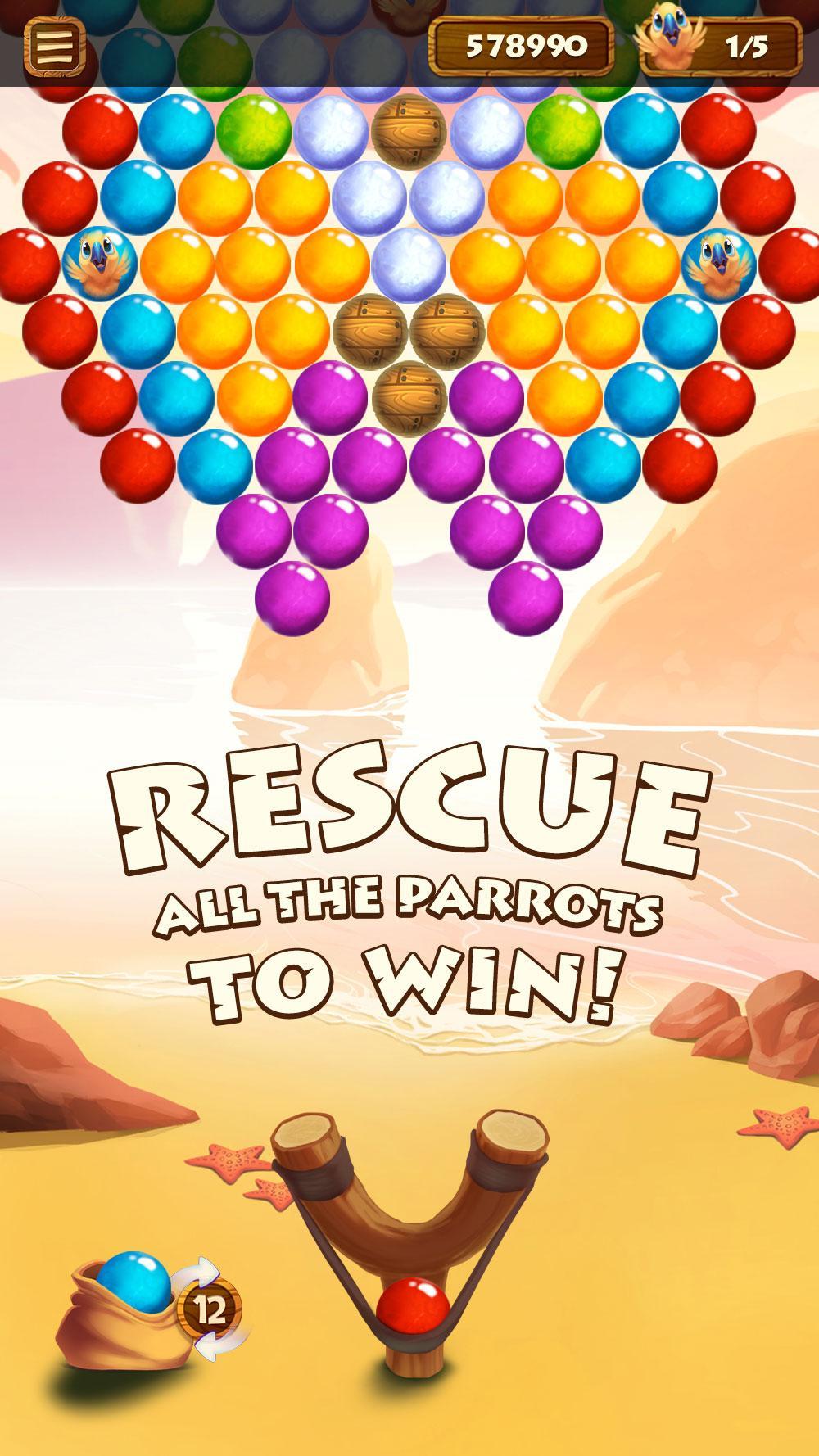 Bubble Shooter Paradise Rescue Game Screenshot