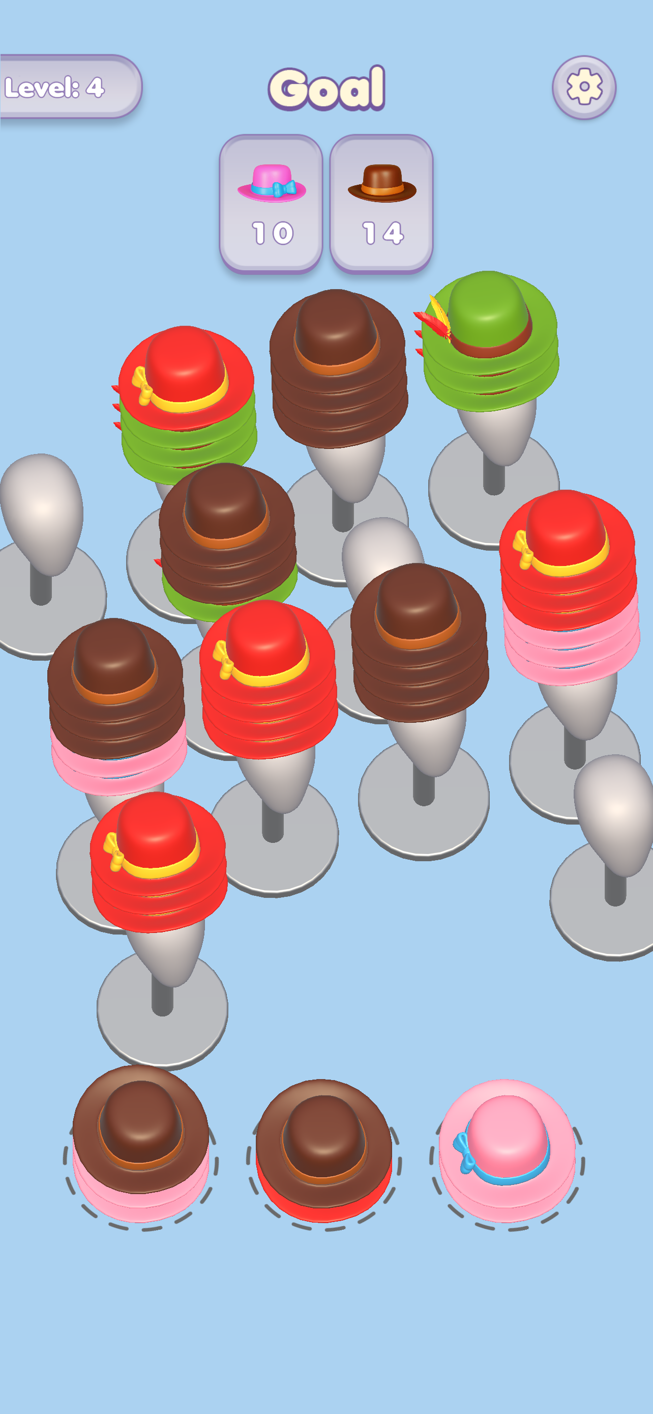 Hat Sort Puzzle Game Screenshot