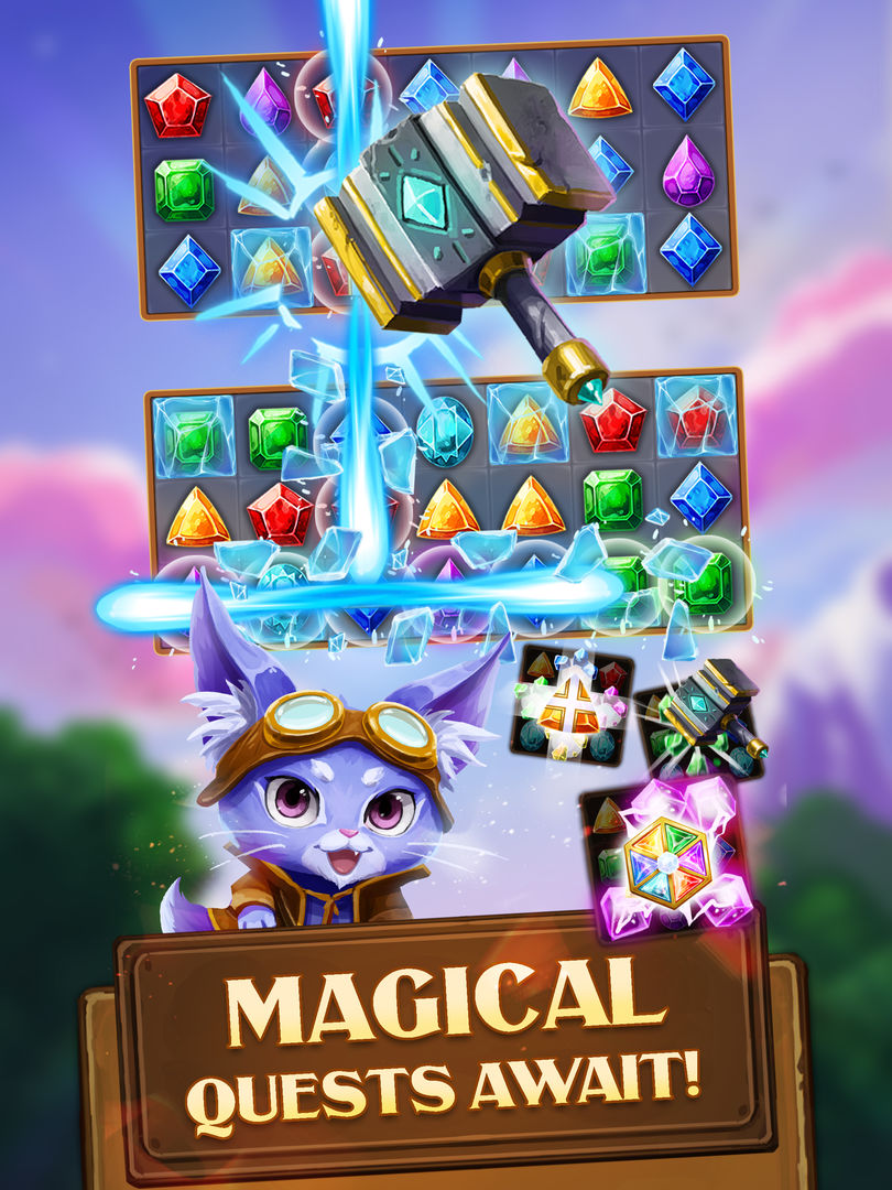 Fantasy Gems : Match 3 Puzzle遊戲截圖