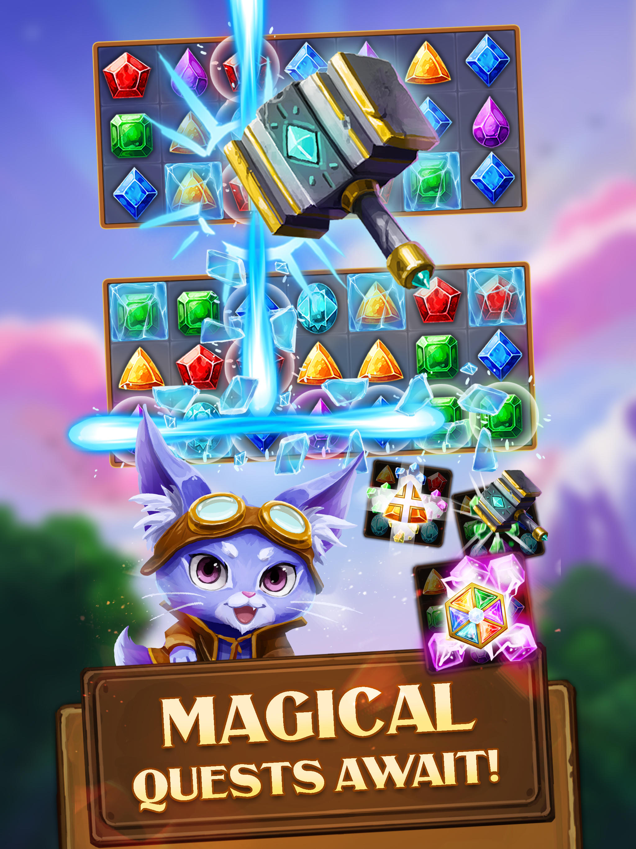 Fantasy Gems : Match 3 Puzzle Game Screenshot