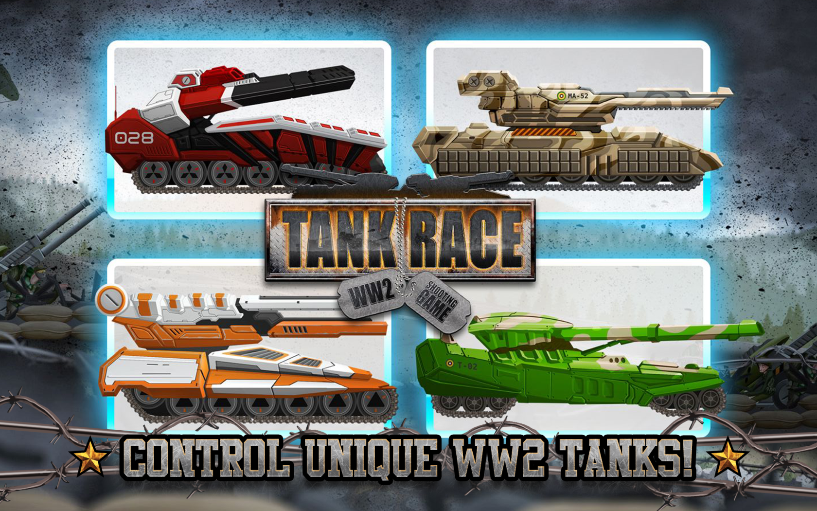 Screenshot 1 of Tank ပြိုင်ပွဲ- WW2 သေနတ်ပစ်ဂိမ်း 3.62