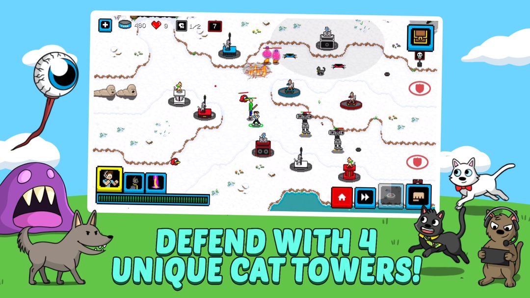 Cats & Cosplay: Epic Tower Defense Fighting Game遊戲截圖