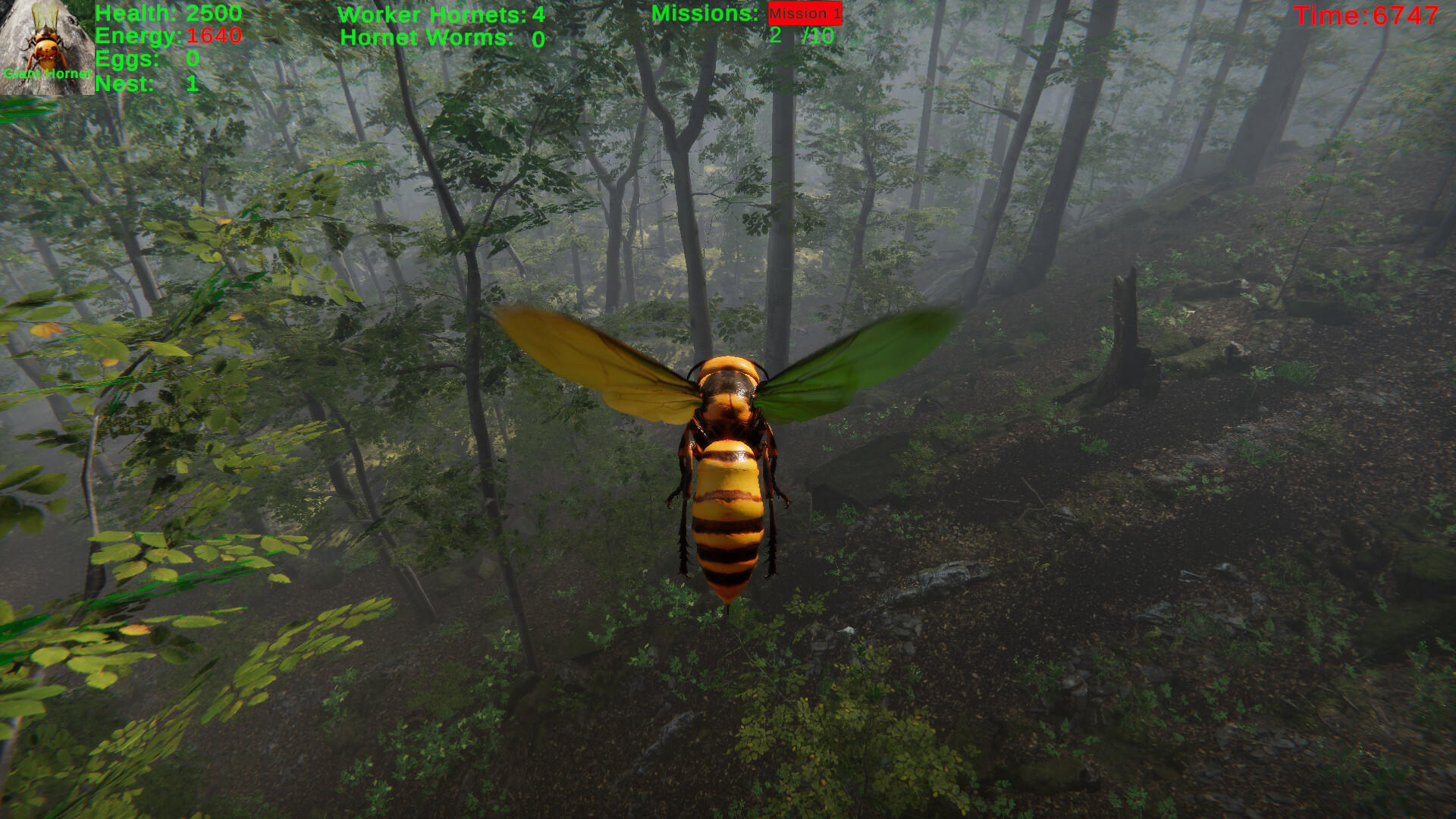 Giant Hornet ภาพหน้าจอเกม