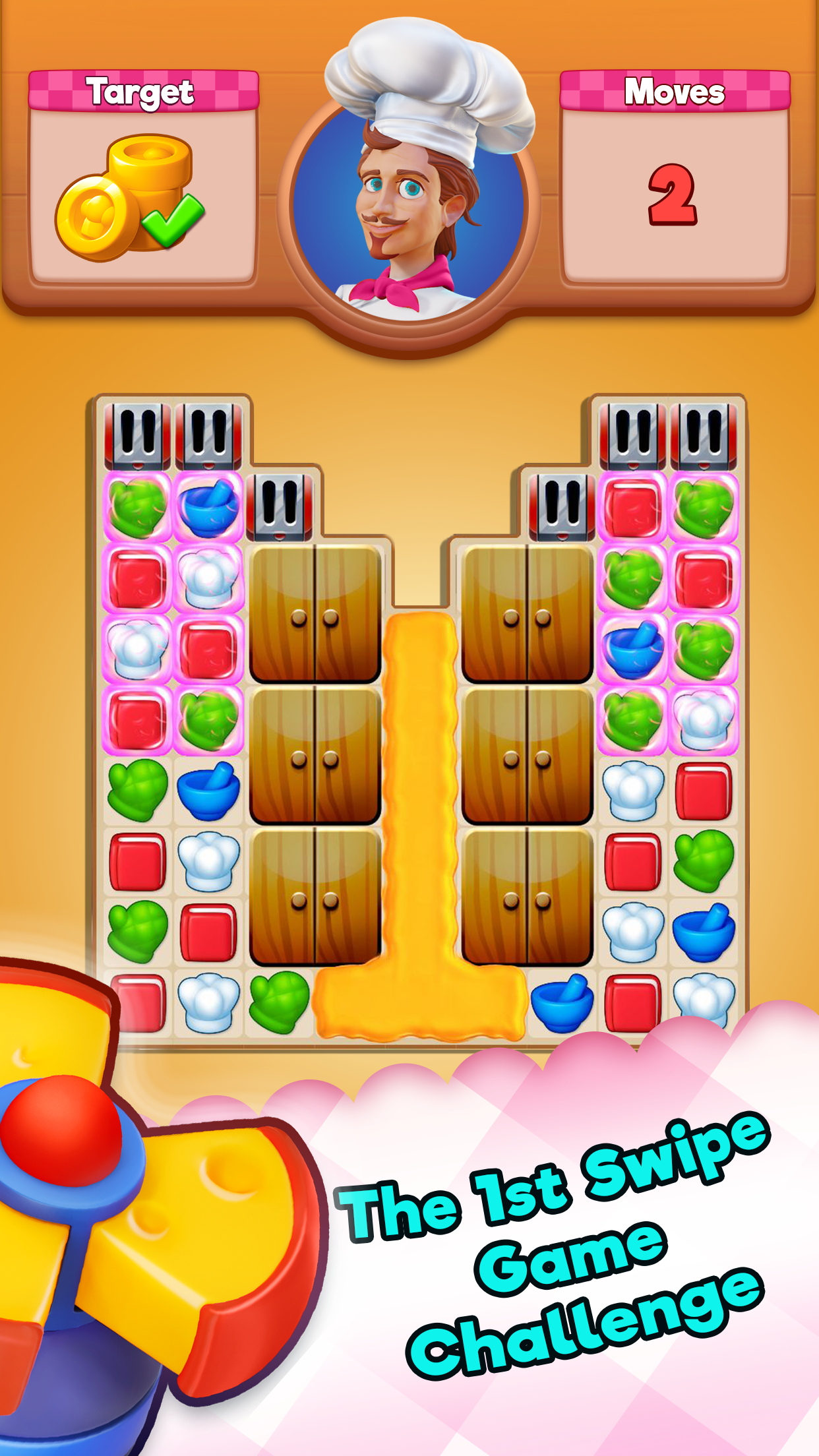 Kitchen Swipe - Swipe 3 Puzzle screenshot game