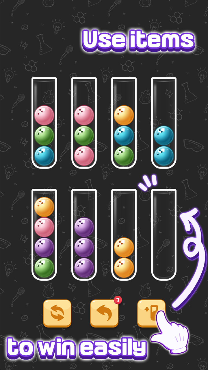 Sorting Ball Quiz Game Screenshot