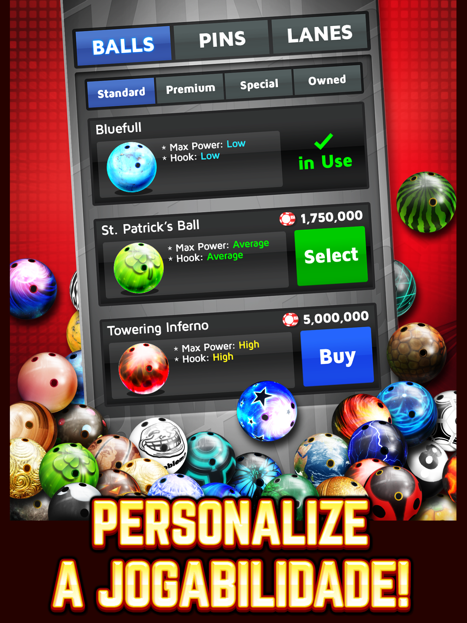 Captura de Tela do Jogo Bowling King