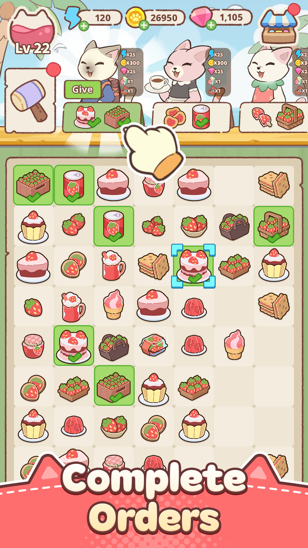 Merge Cat Town Game Screenshot