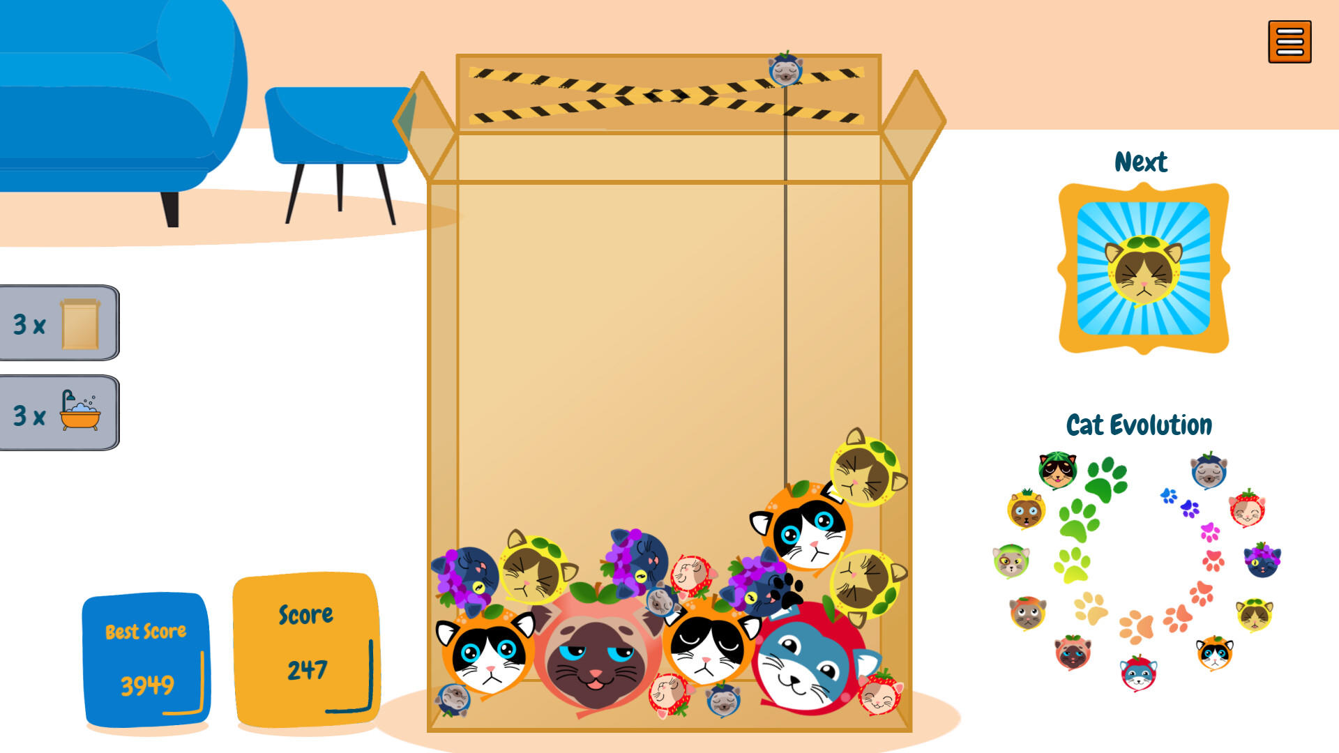 CatMelon - Suika Game Game Screenshot