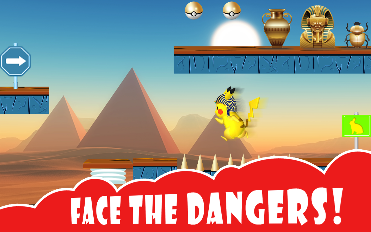 Pikashu Pharaoh Run - Egypt Game Screenshot