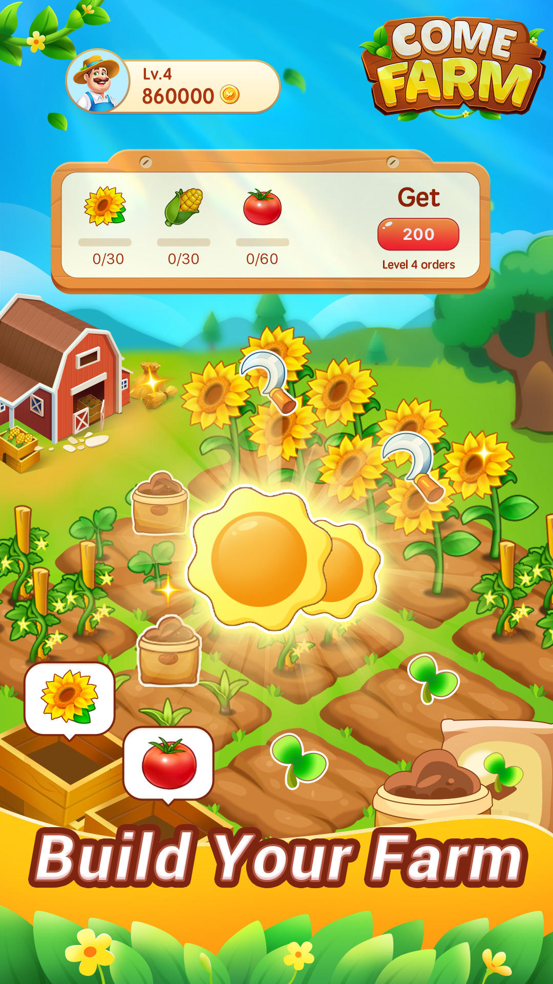 Captura de Tela do Jogo Come Farm - Simulation Game