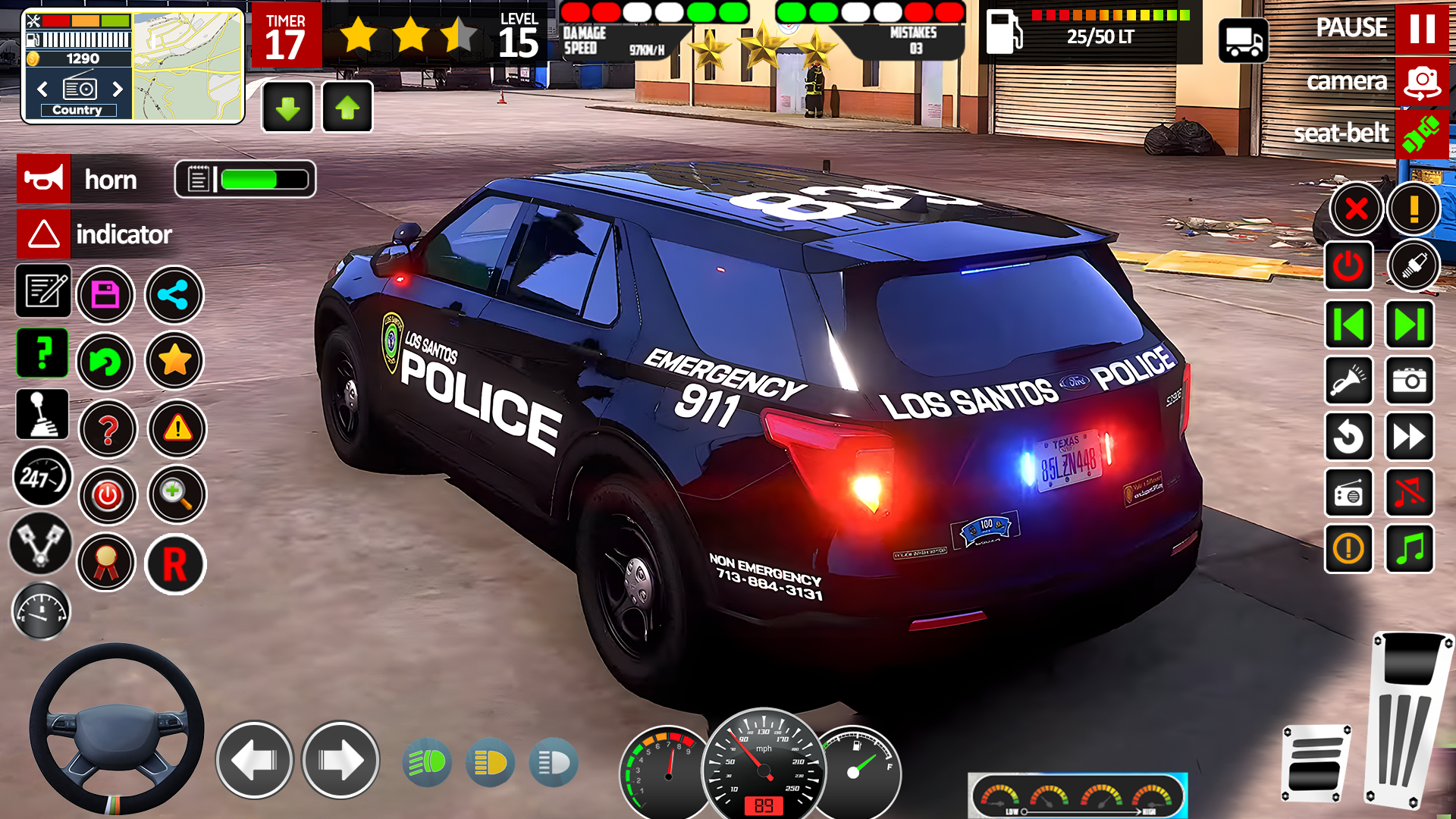 City Cop Car Chase Game Game Screenshot
