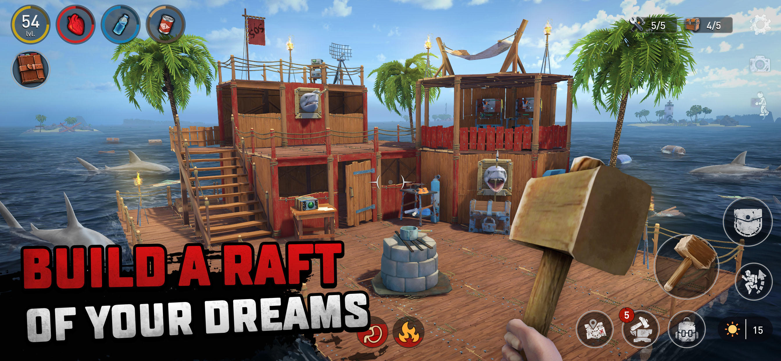 Raft® Survival - Ocean Nomad Game Screenshot