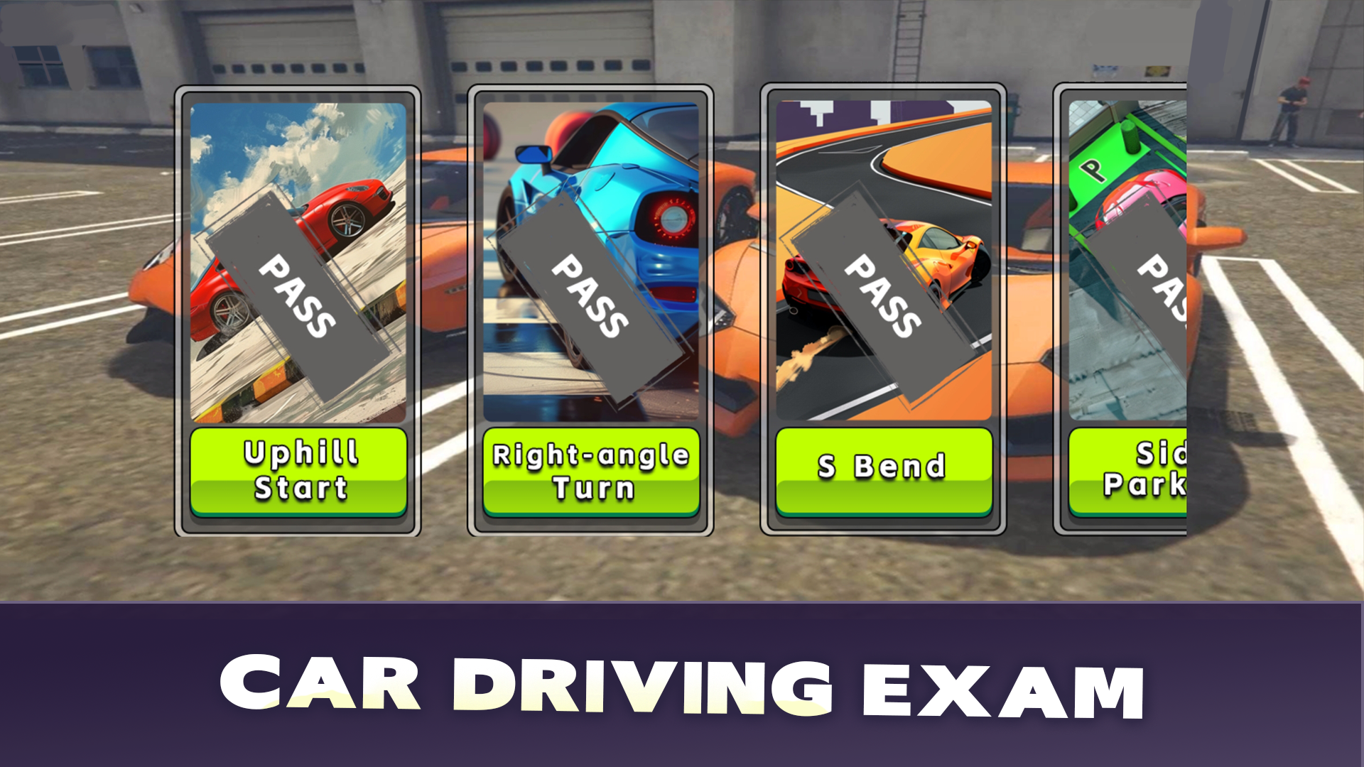 Car Driving Test Simulation Game Screenshot