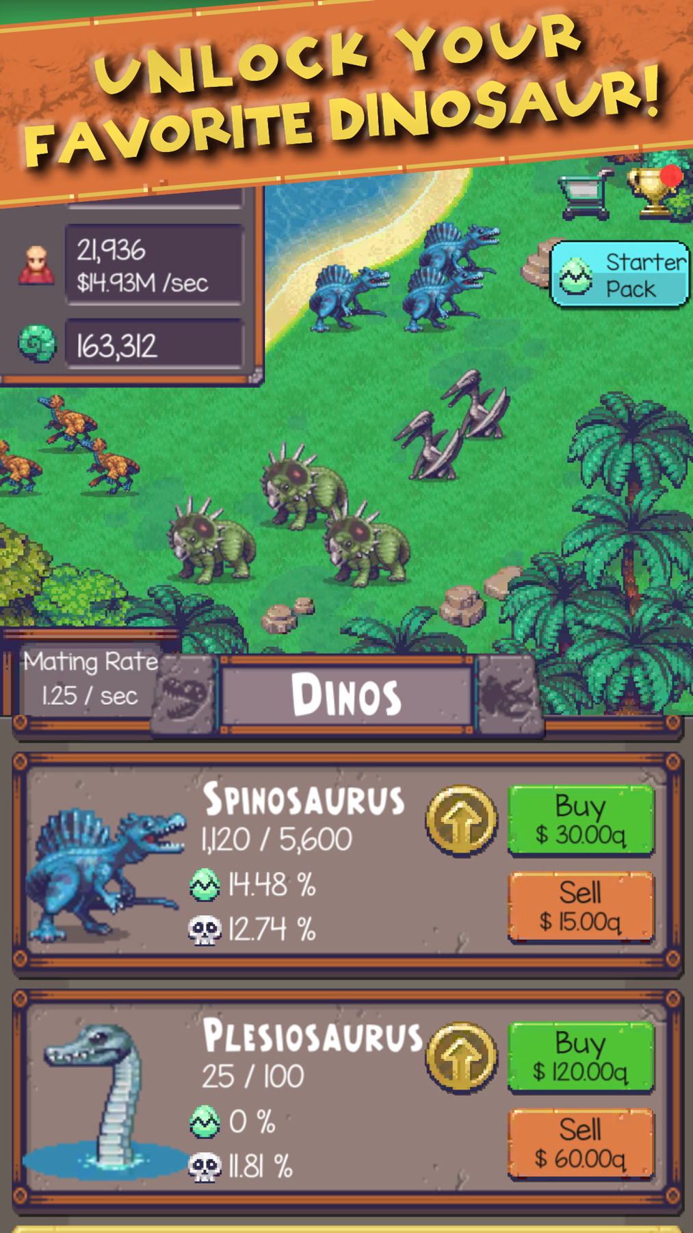 Idle Dino Zoo Game Screenshot