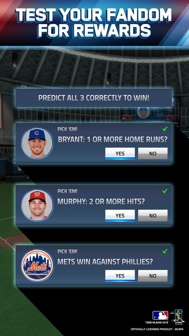 Screenshot of MLB TAP SPORTS BASEBALL 2018