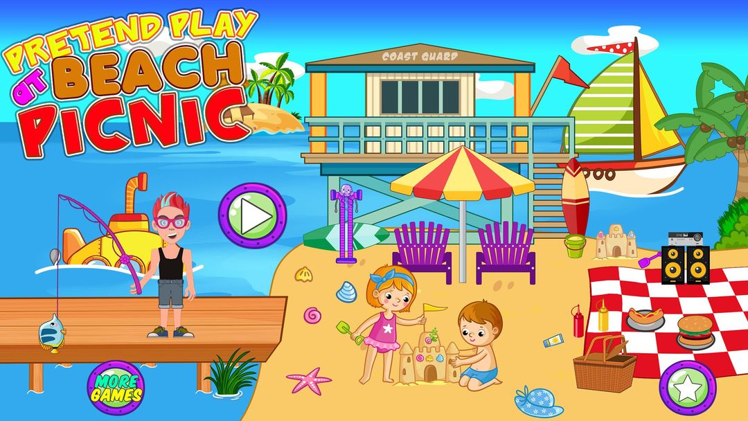 가장 바닷가 생활을하십시오 : 재미 거리 소풍 게임 게임 스크린 샷