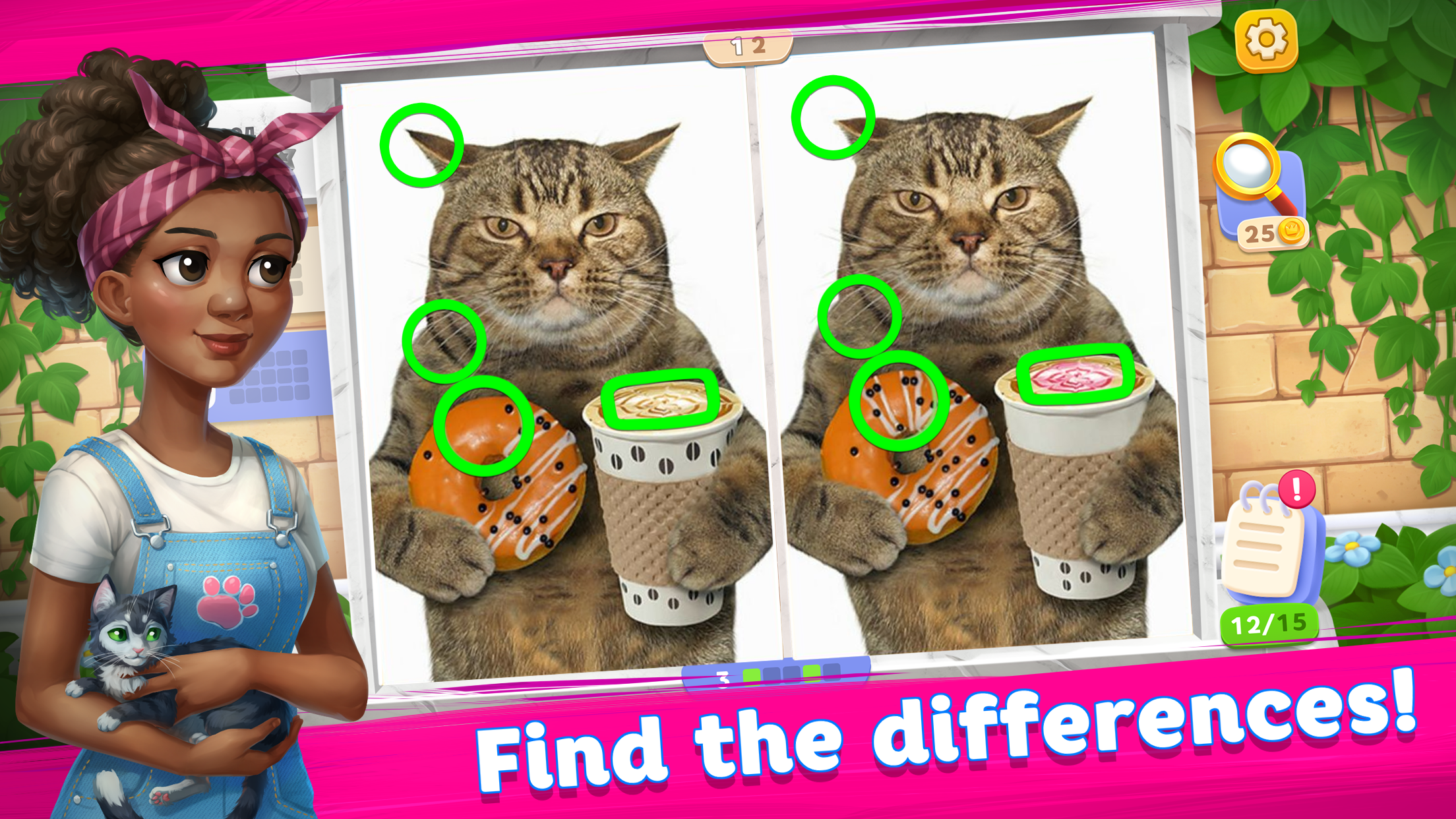 Find Differences: Design the M Game Screenshot