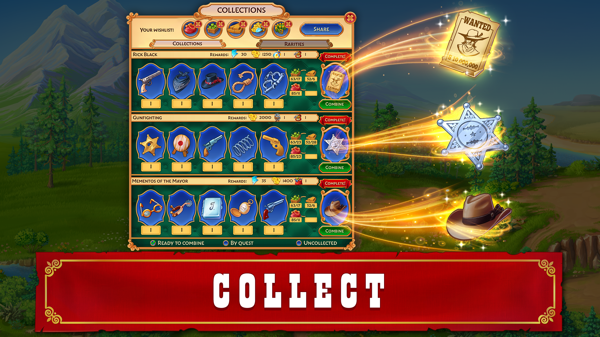 Скриншот игры Jewels of the Wild West・Match3