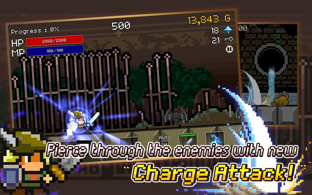 進攻的勇士Advanced! - Retro RPG Runner screenshot game