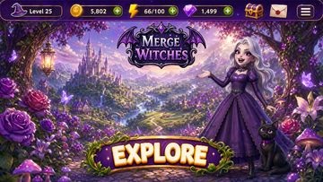 Merge Witches: Magic Puzzle Game Screenshot