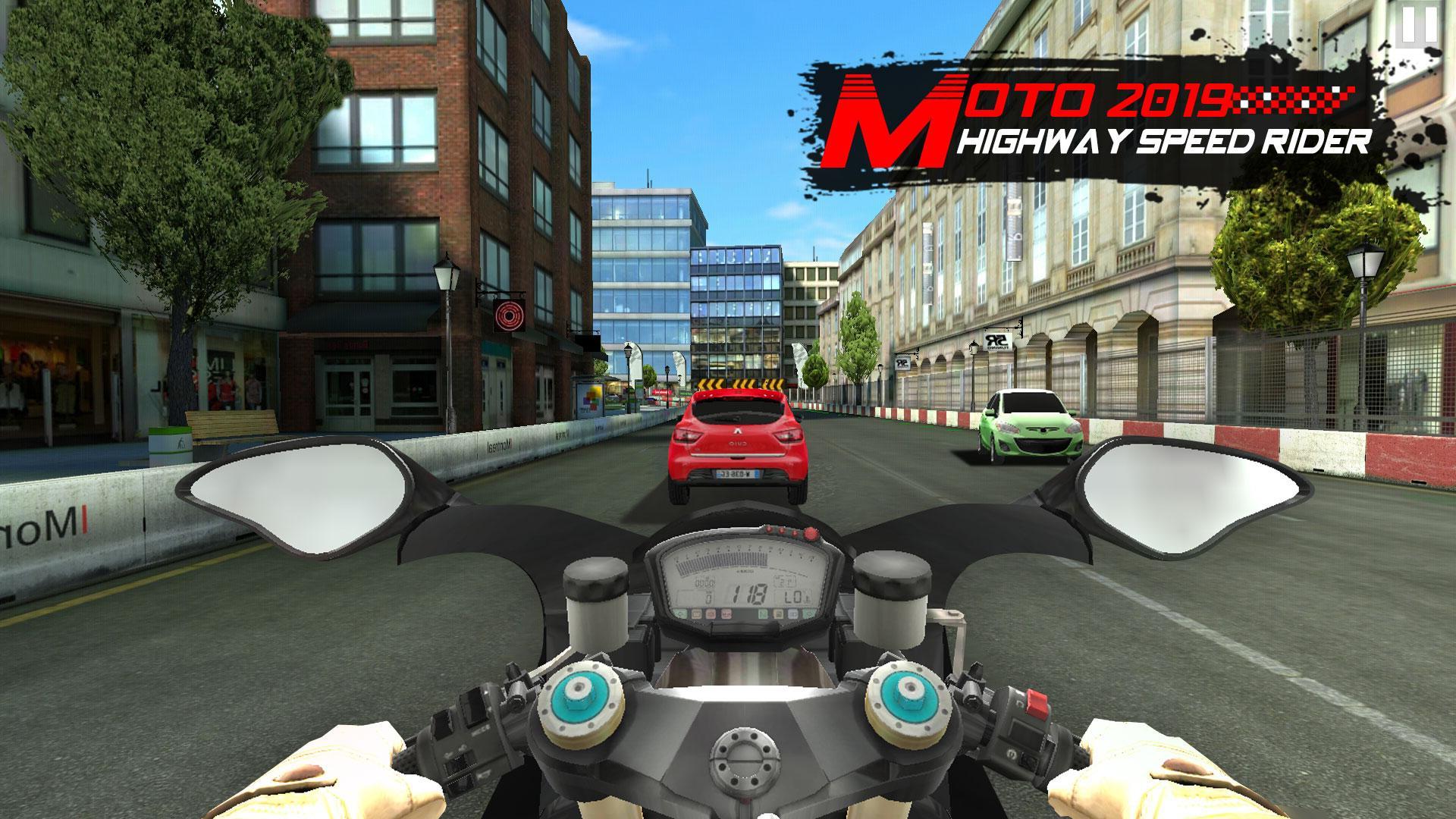 Moto 2019 - Highway Speed Rider ภาพหน้าจอเกม