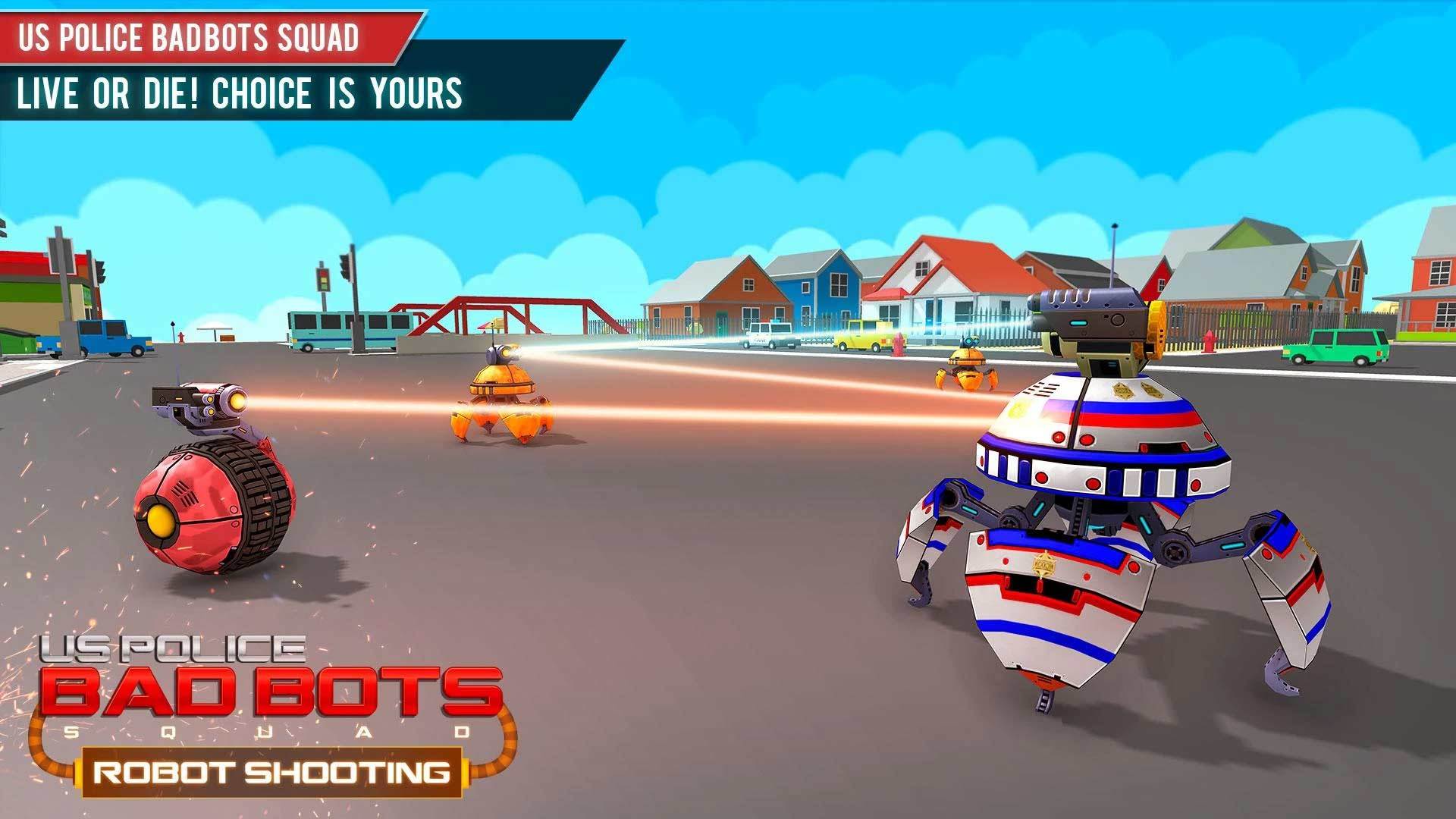 US Police Robot Shooting Games Game Screenshot