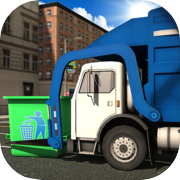 Motorista de caminhão basculante de lixo rodoviário