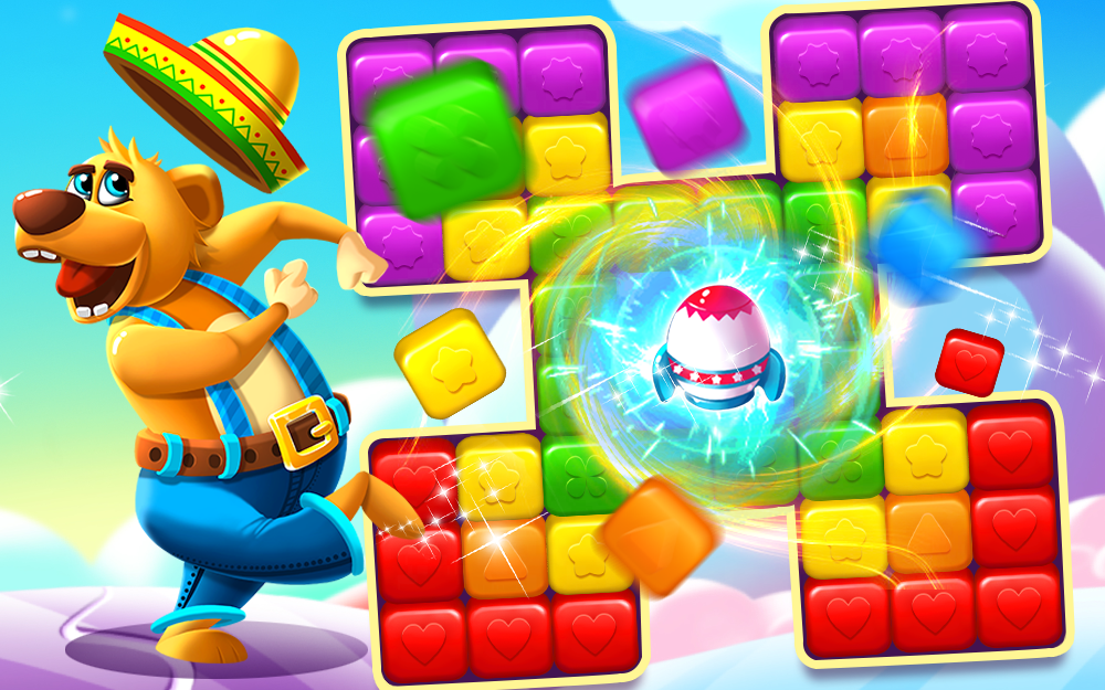 Candy Cubes Toon Collapse Game Screenshot
