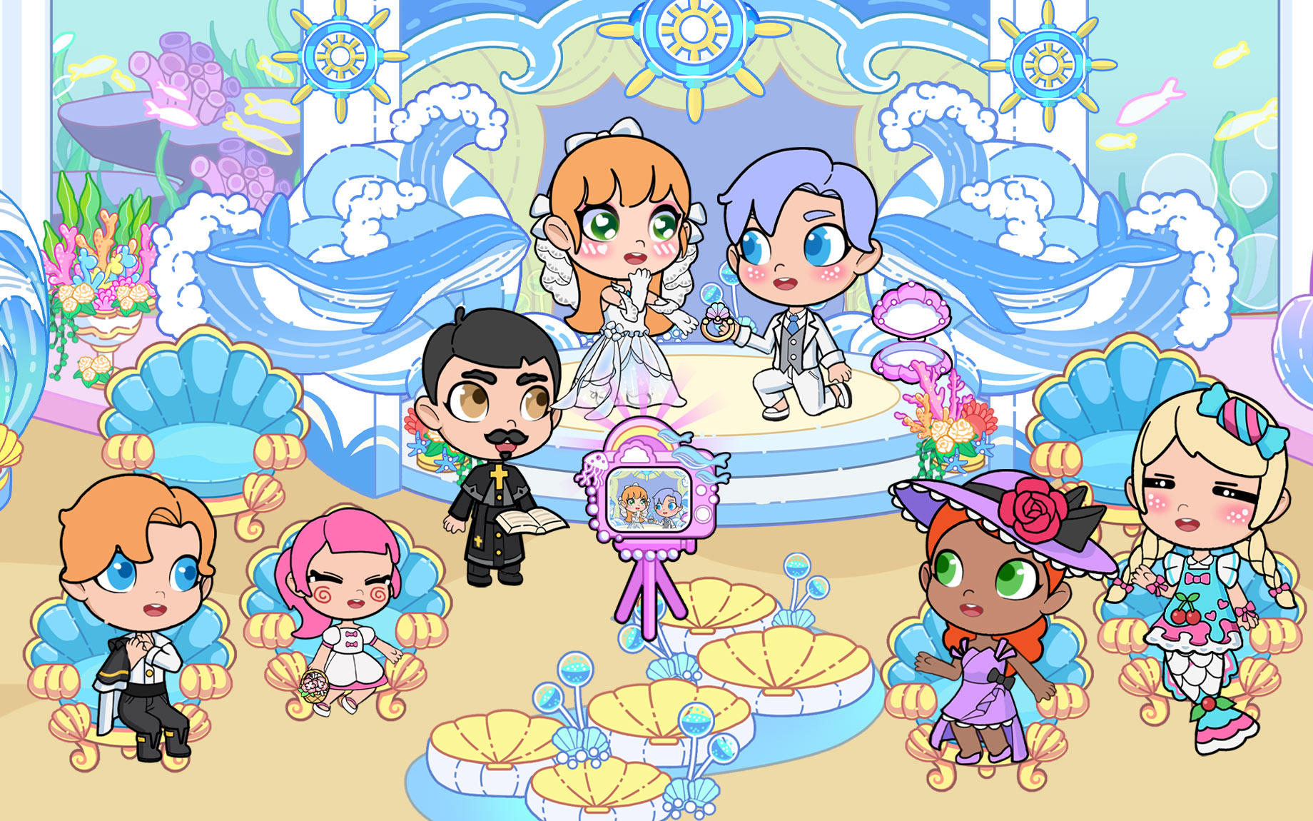 Captura de Tela do Jogo Mermaid Wedding World