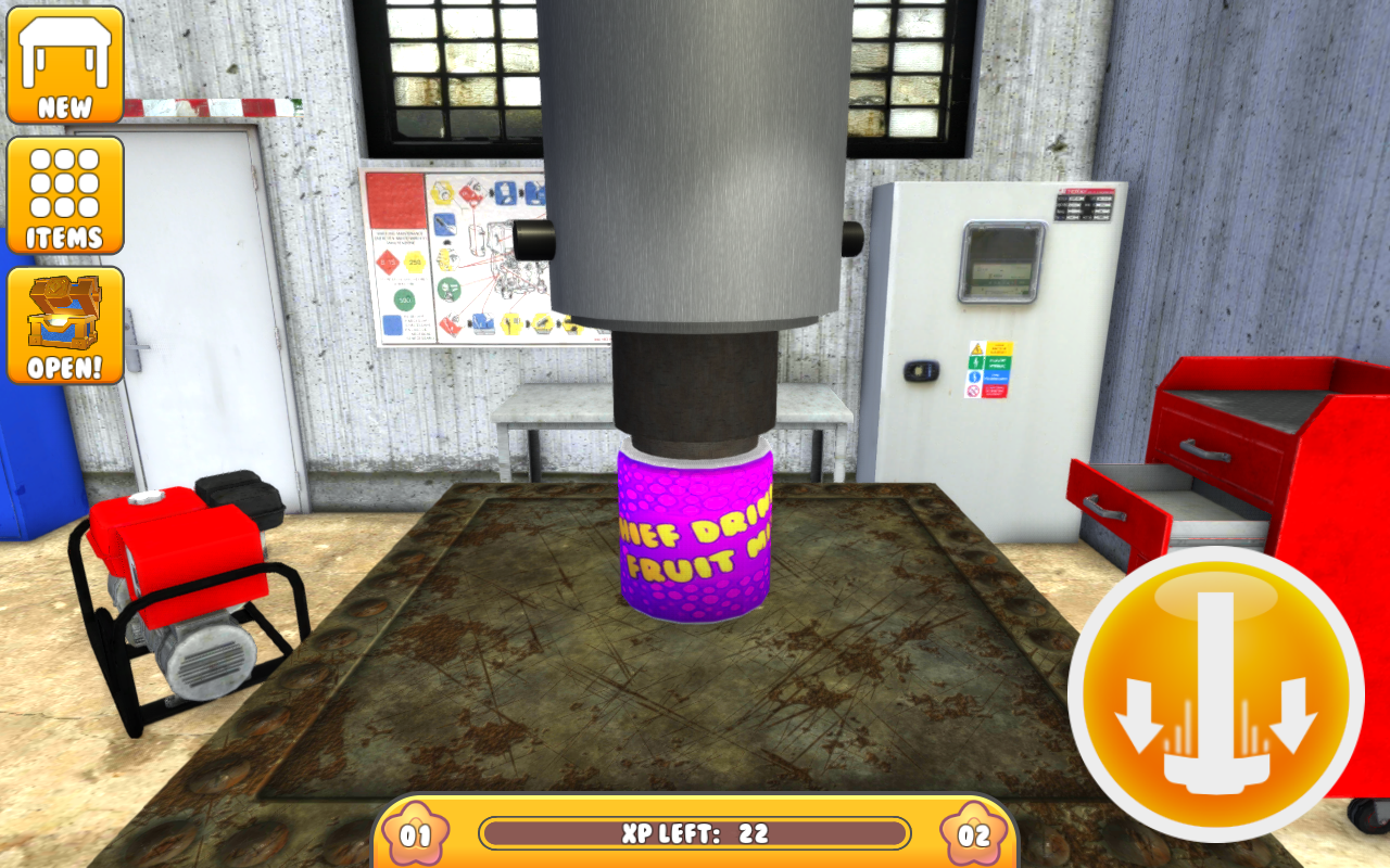 Hydraulic Press Simulator : Little Inferno Game Screenshot