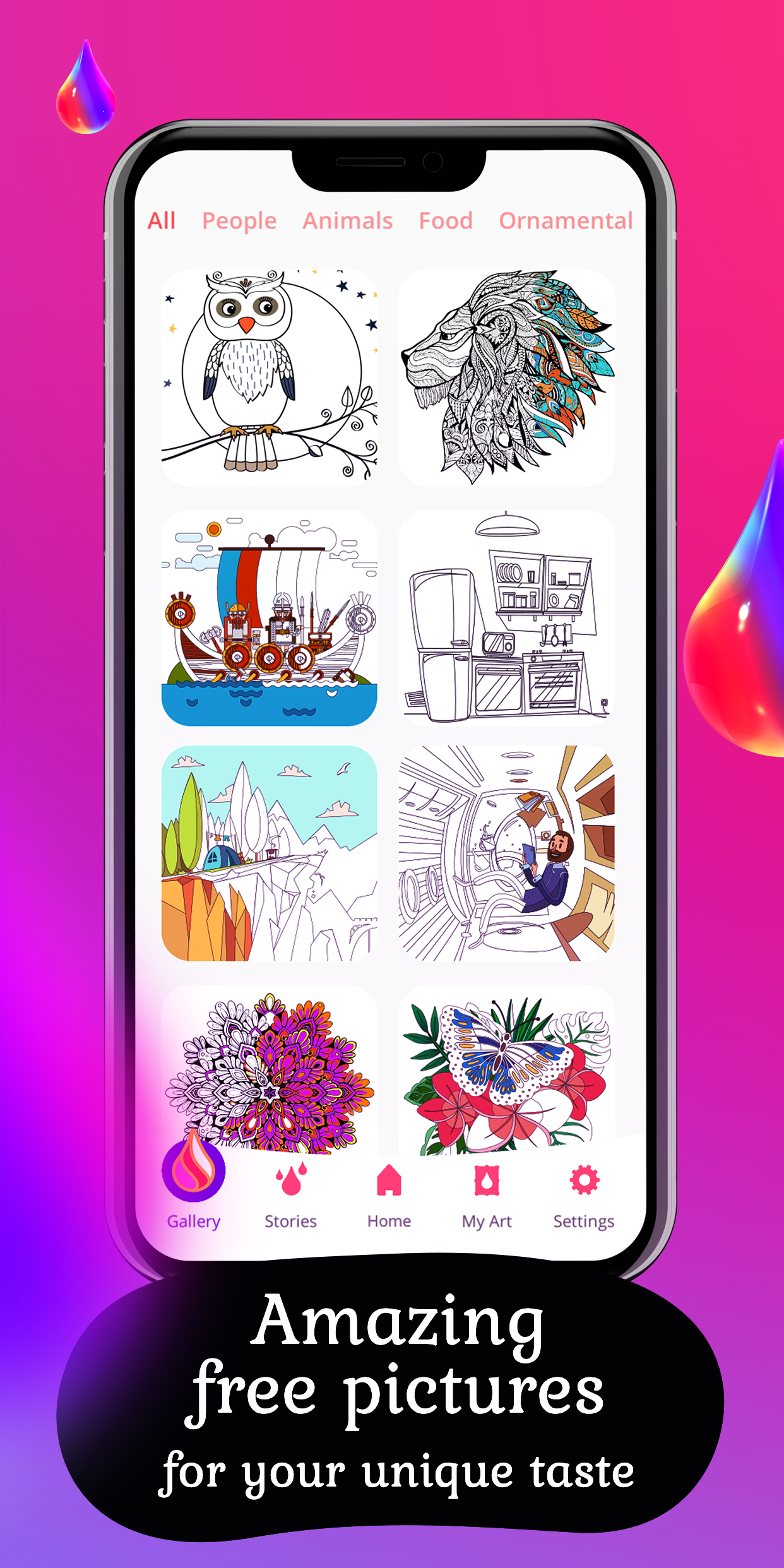 Screenshot 1 of Colorain: Paint by Numbers or Freestyle Coloring 2.5.0