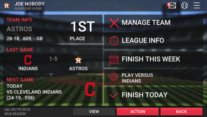 MLB Manager 2018 screenshot game