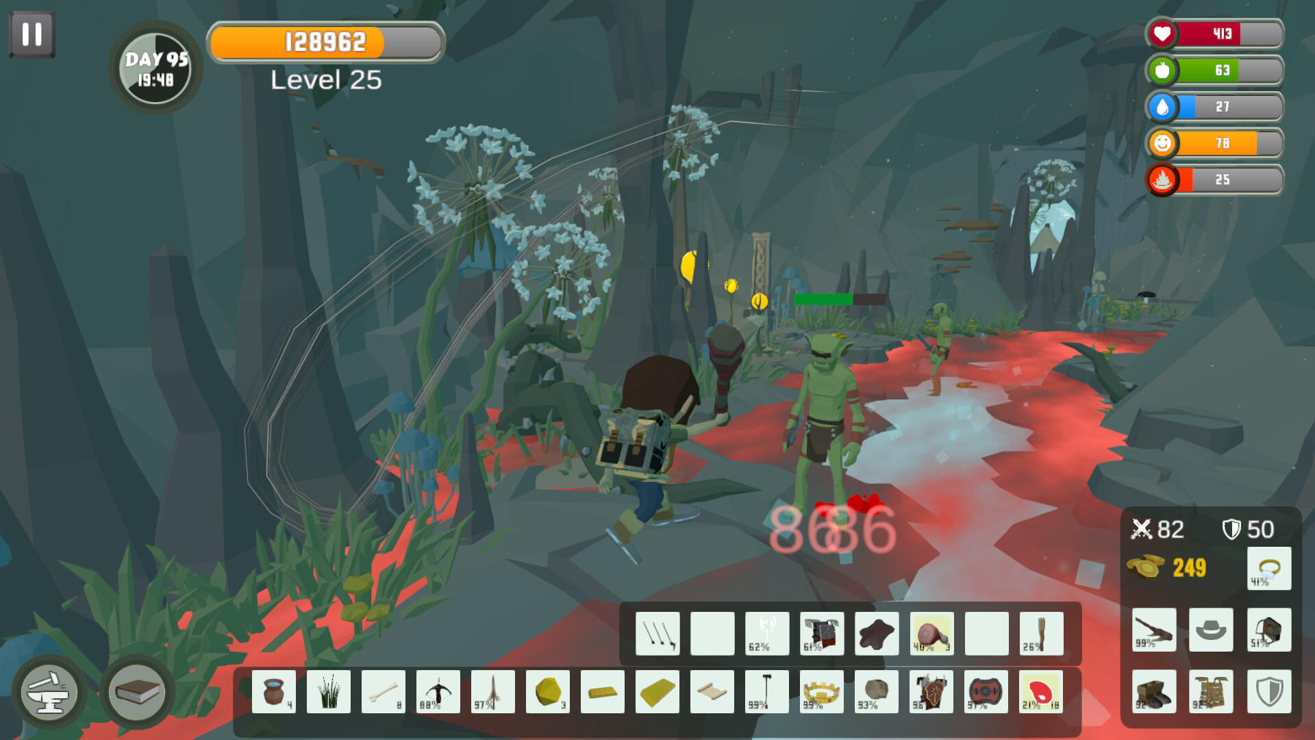 Surviving Skeleton Island 게임 스크린 샷