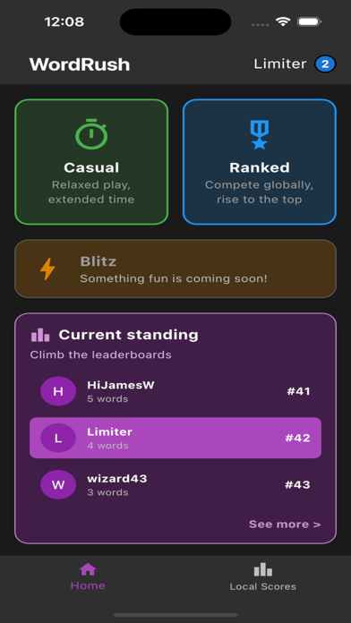 WordRush: Speedy Word Puzzle ภาพหน้าจอเกม