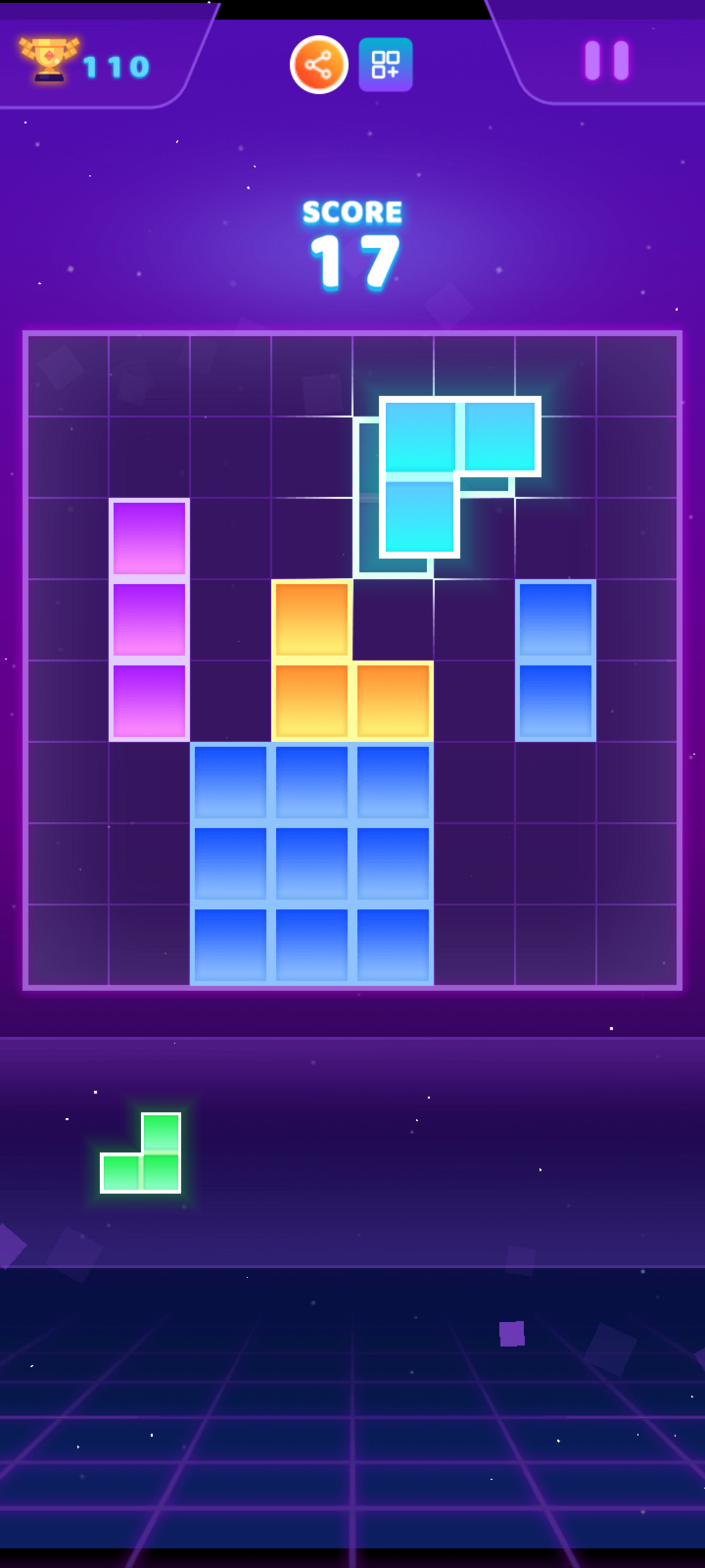 Neon Tetra Block Game Screenshot