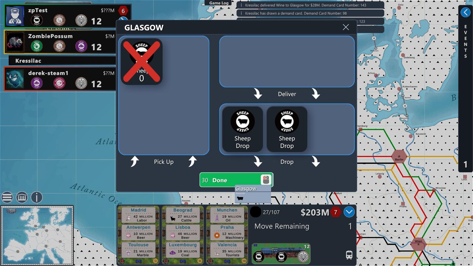 Empire Builder - Europe Game Screenshot