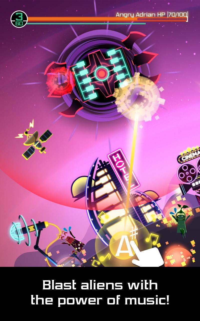 Groove Planet Beat Blaster MP3 Game Screenshot
