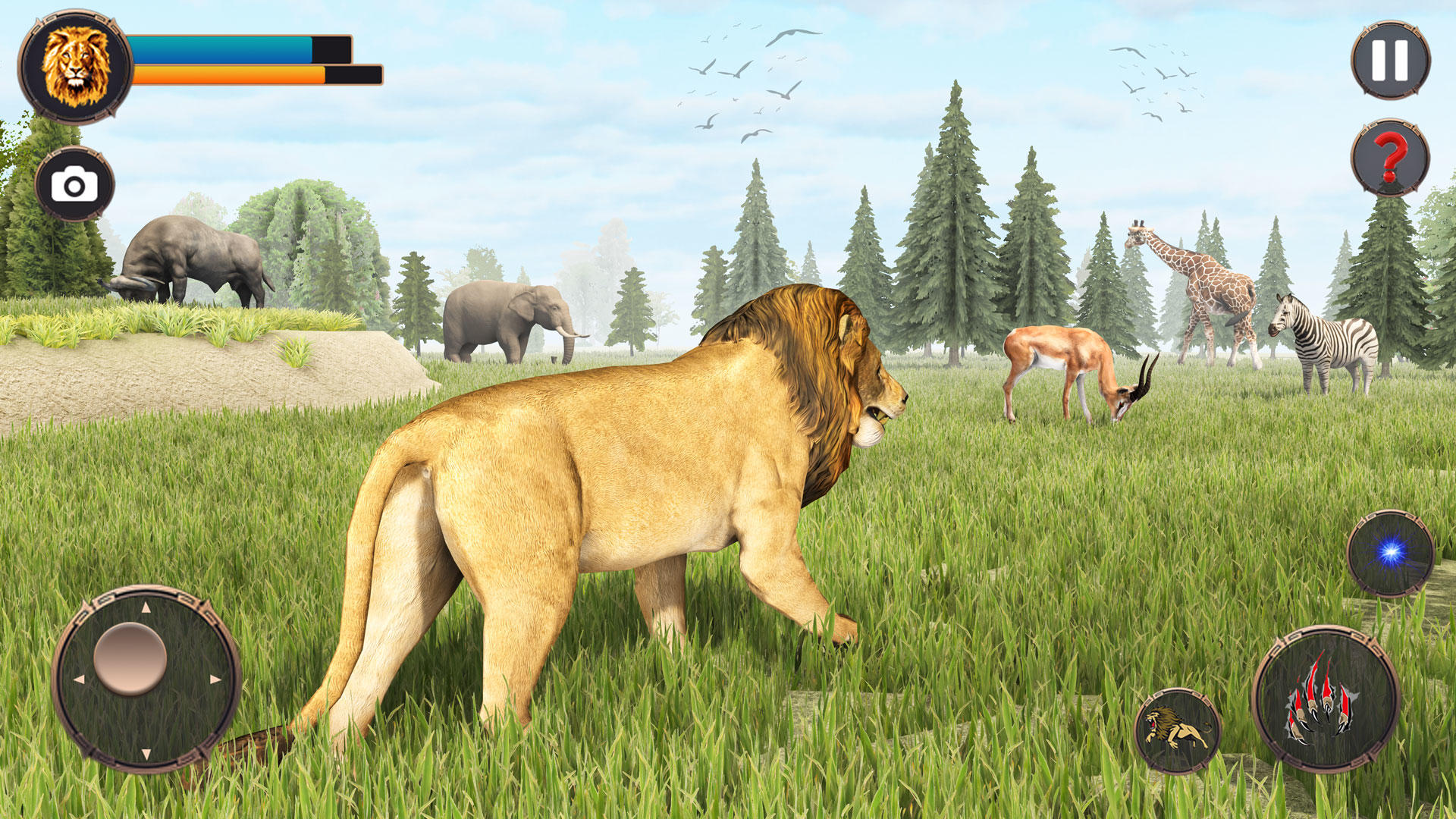 Lion Simulator 3D Tiger Games Game Screenshot