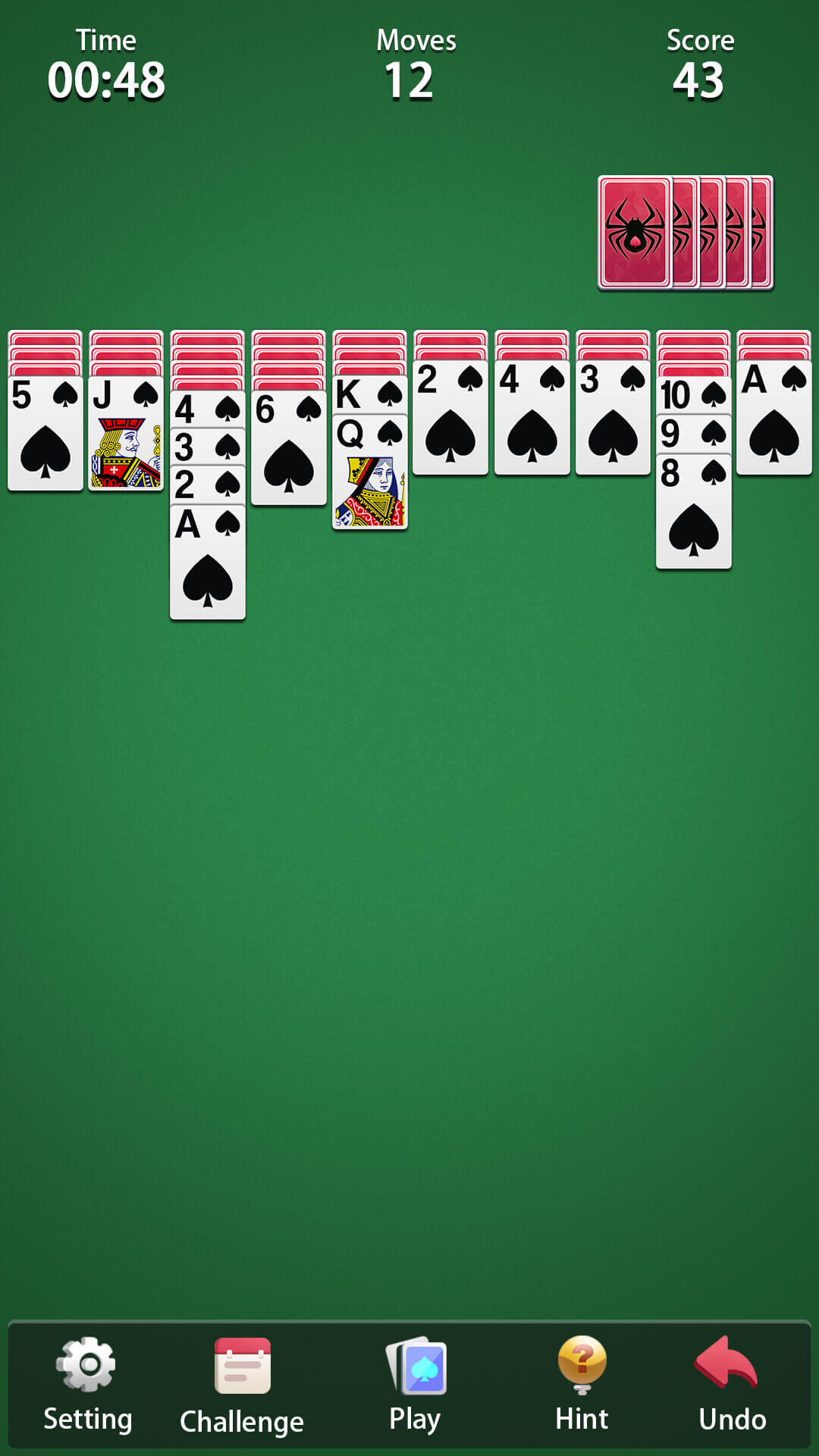 Spider Solitaire - Christmas 게임 스크린샷