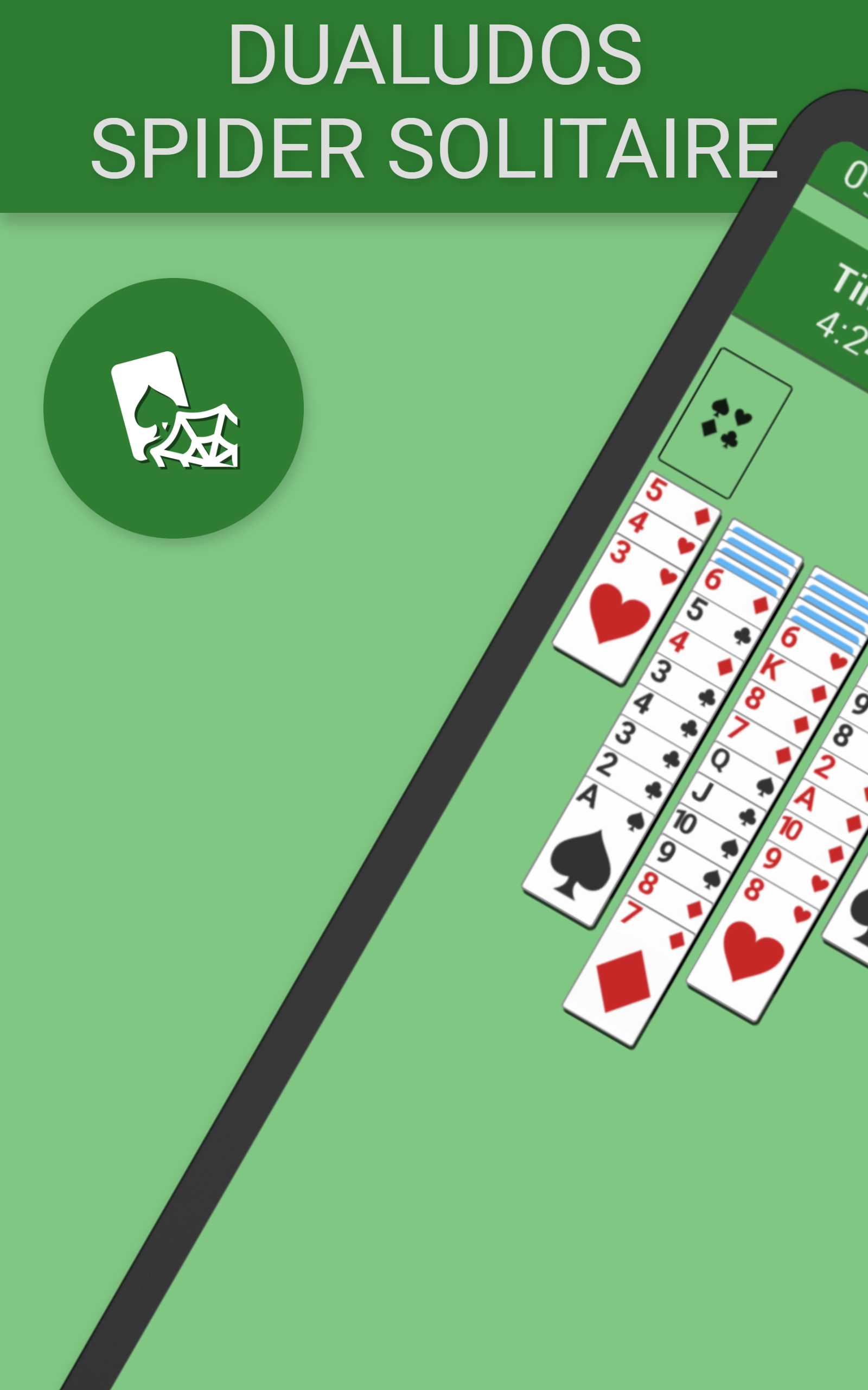 Spider Solitaire Offline Game Screenshot