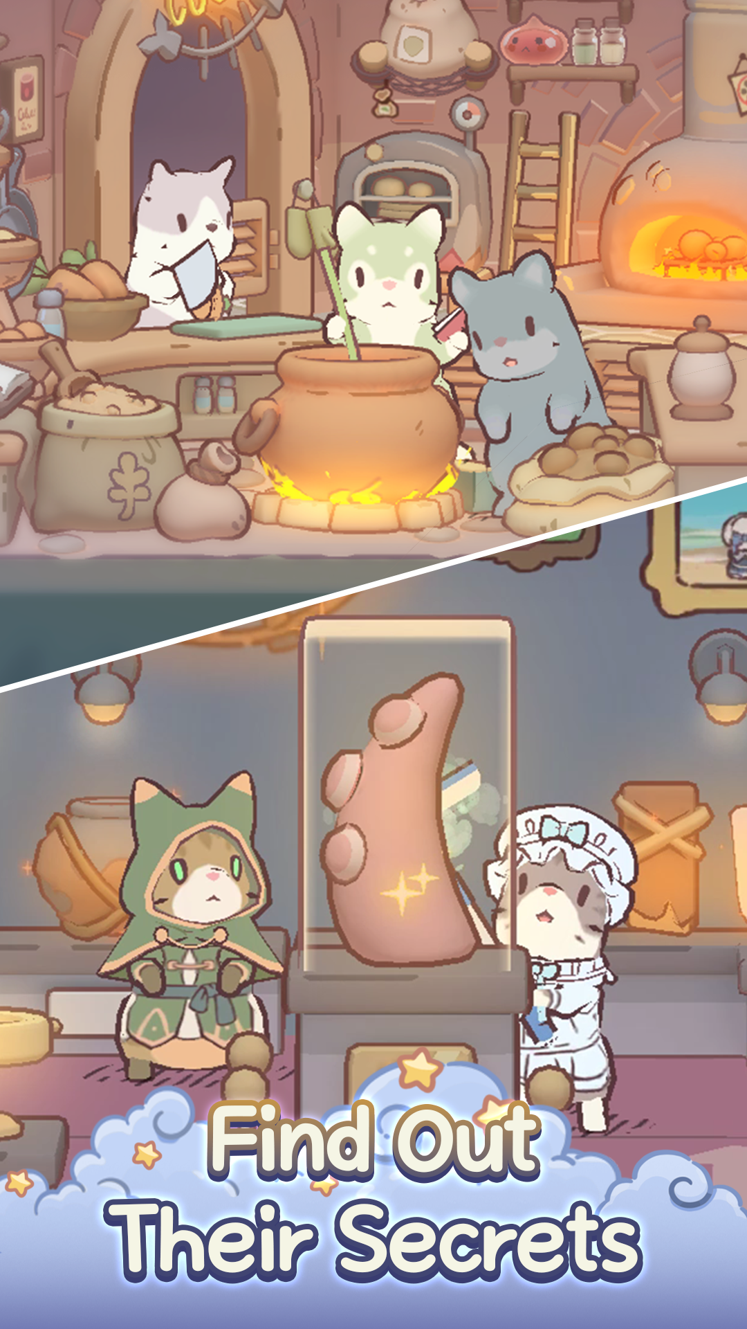 Cuplikan Layar Game Cats & Soup: Merge MagicRecipe