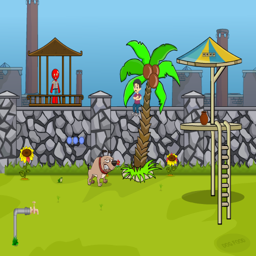 Little Boy Escape From Dog Game Screenshot