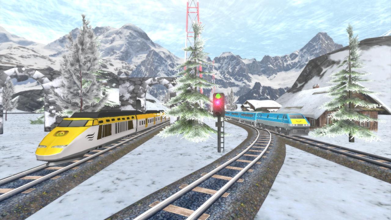 Euro Train Racing 3D Game Screenshot
