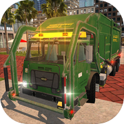 Simulador de caminhão de lixo americano