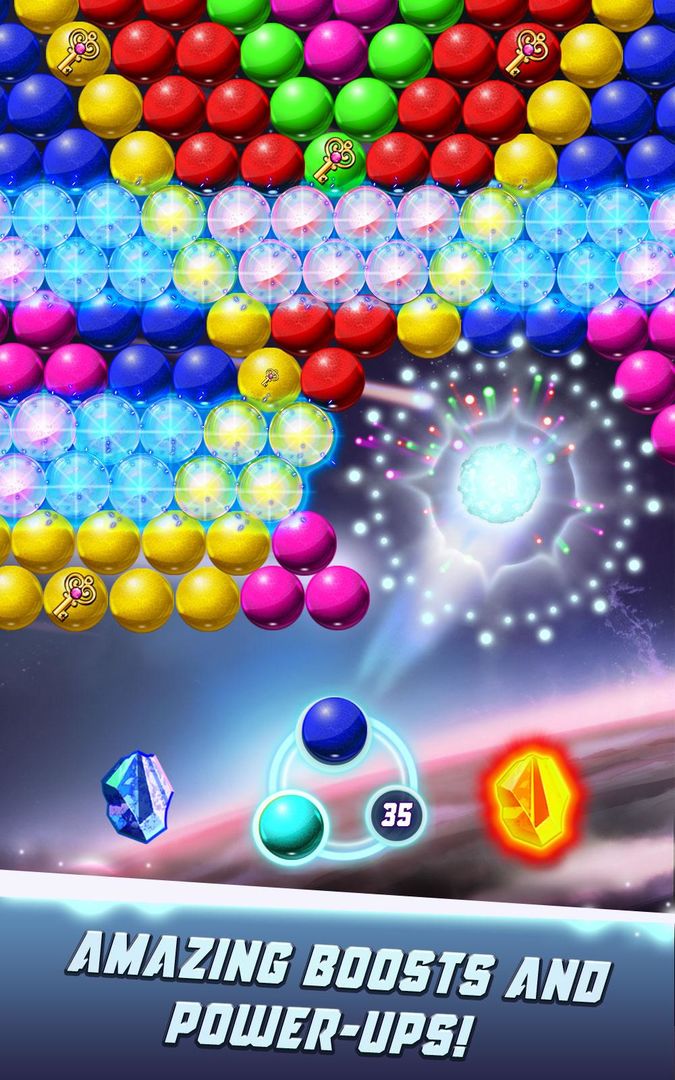 Bubble Shooter Galaxy Explore ภาพหน้าจอเกม