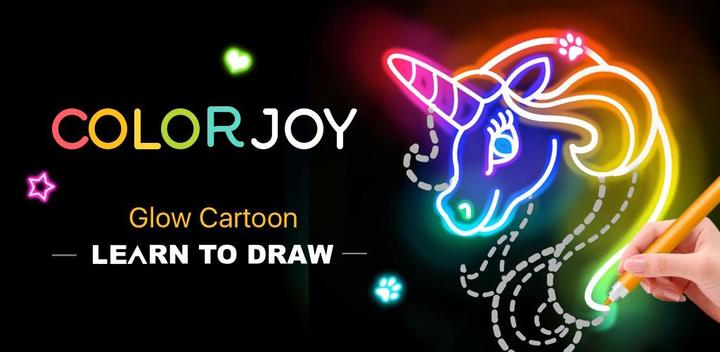 Banner of Learn to Draw Glow Cartoon 1.0.26