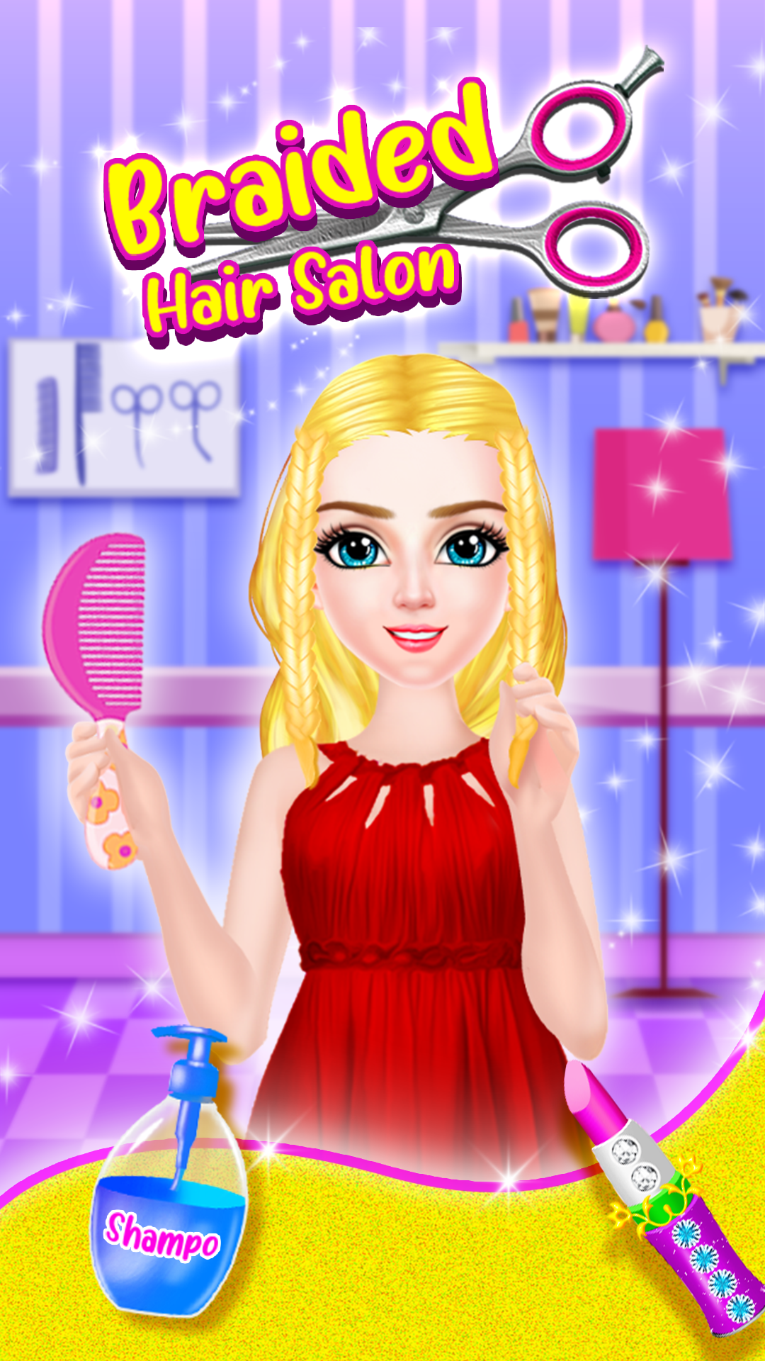 Cuplikan Layar Game Fashion Braid:Girls Hair Salon